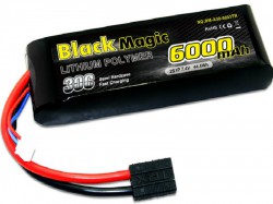Аккумулятор Black Magic 7,4В (2S) 6000mAh Traxxas штекер LiPo 30C М'який чохол для TRAXXAS