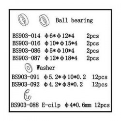 BSD Racing Кульковий підшипник 10 * 15 * 4 мм 2 шт (BS903-016)