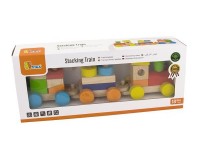 Деревянный поезд Viga Toys Цветные кубики (51610)