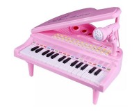 Детское пианино синтезатор Baoli Маленький музыкант с микрофоном 31 клавиша Розовый