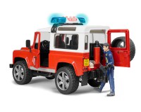 Автомодель Bruder Land Rover Defender 1:16 (пожарная)