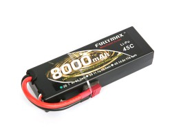 Акумулятор Fullymax 7.4V 8000mAh Li-Po 2S2P 45C, T-plug HardCase
