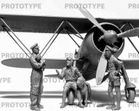 Сборные фигурки ICM Итальянские пилоты в тропической униформе, 1939-1943 гг. 1:32 (ICM32110)