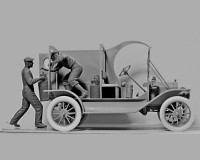 Сборные фигурки ICM Американские грузчики бензина, 1910-е гг. 1:24 (ICM24018)