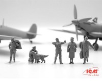 Сборные фигурки ICM Пилоты и техники RAF, 1939-1945 гг. 1:48 (ICM48081)
