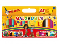 Фломастеры волшебные меняющие цвет Malinos Malzauber 12+9+4 шт