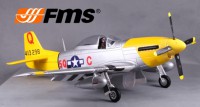 Радиоуправляемы самолет FMS Mini North American P-51D Mustang FF 3X 2.4GHz RTF c 3-х осевым гироскопом (800мм) (FMS016-3X FF)