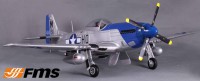Самолет FMS Mini North American P-51D Mustang Petie 2nd 3X 2.4GHz RTF c 3-х осевым гироскопом (800мм) (FMS016-3X Petie 2nd)