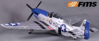 Літак FMS Mini North American P-51D Mustang Petie 2nd 3X 2.4GHz RTF c 3-х осьовим гіроскопом (800мм) (FMS016-3X Petie 2nd)