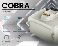 Видеошлем FPV Skyzone Cobra S 5.8G с приёмником SteadyView (серый)