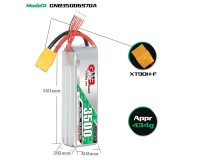 Аккумулятор GNB 22.2V 3500mah 70C Li-Po 6S1P XT90