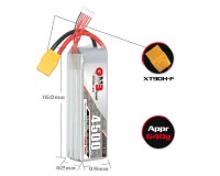 Акумулятор GNB 22.2V 4500mah 120C Li-Po 6S1P XT90 ціна