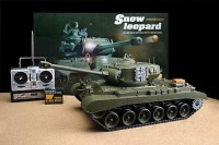 Радиоуправляемый танк Heng Long LEOPARD SNOW 1/16 с пневмопушкой и дымом (3838-1)