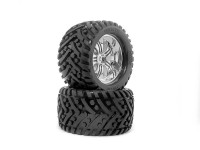 Mounted Goliath Tire/Tremor Wheel Chrome HPI4728 (2)