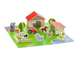 Деревянный игровой набор Viga Toys Ферма, 30 элементов (50540)