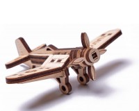 Конструктор деревянный Wood Trick Набор мини-3D пазлов №1 Мини-самолет, Самолет Корсар, Самолет Лайтнинг, Космонавт