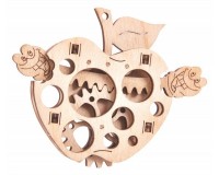 Конструктор деревянный Wood Trick Набор мини-3D пазлов №3 Лягушка, Улитка, Яблоко, Пряник