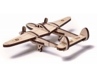 Конструктор деревянный Wood Trick Вудик Самолет Лайтнинг