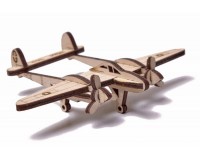 Конструктор деревянный Wood Trick Вудик Самолет Лайтнинг