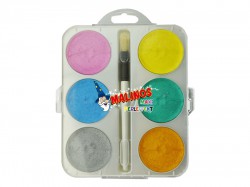 Фарби акварельні перламутрові Malinos Maxi Perleffekt 6 кольорів