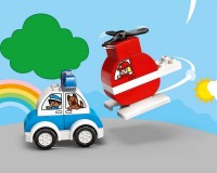 Конструктор Lego Duplo Пожежний вертоліт і поліцейська машина, 14 деталей (10957)