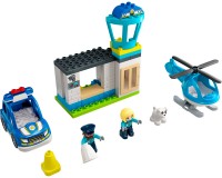 Конструктор Lego Duplo Поліцейська дільниця та гелікоптер 40 деталей (10959)