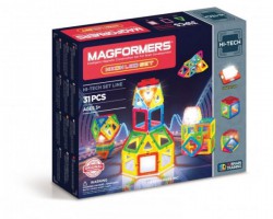 Магнітний конструктор Magformers Неоновий з LED підсвічуванням, 31 елемент