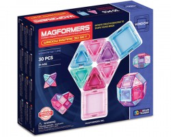 Магнитный конструктор Magformers Базовый Супер 3Д набор Вдохновение, 30 элементов