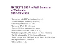 Конвертер сигналу Matek CRSF to PWM Converter w/ Vario, CRSF-PWM-V10