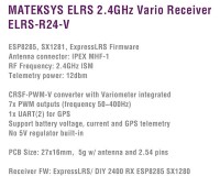 Приймач Matek ELRS 2.4GHz Vario receiver, ELRS-R24-V