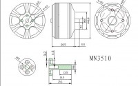 Мотор T-Motor MN3510-15 KV630 3-4S 495W для мультикоптеров
