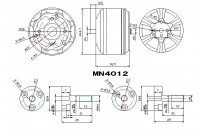 Мотор T-Motor MN4012-9 KV480 4-8S 870W для мультикоптеров