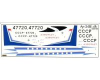 Сборная модель Amodel Пассажирский авиалайнер Antonov An-24B Passenger airliner 1:144 (AMO1464)