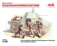 Сборные фигурки ICM Экипаж французского бронеавтомобиля, 1940 г. 1:35 (ICM35615)