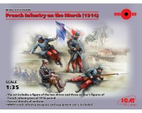 Сборные фигурки ICM Французская пехота на марше, 1914 г. 1:35 (ICM35705)