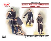 Сборные фигурки ICM Экипаж немецкого бронеавтомобиля, 1941-1942 гг. 1:35 (ICM35614)