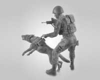 Збірна модель ICM фігурки офіцера поліції Ізраїлю з собакою 1:16 (ICM16102)