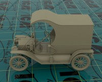 Сборная модель ICM Фургон для доставки бензина Т 1912 и грузчики 1:24 (ICM24019)
