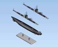 Сборная модель ICM Немецкая подводная лодка U-Boat Type IIB (1939) 1:144 (ICMS009)