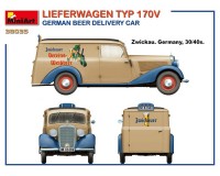 Сборная модель MiniArt Немецкий грузовик для доставки пива Lieferwagen Typ 170V 1:35 (MA38035)