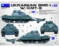 Сборная модель MiniArt Украинская машина разминирования БМР-1 с тралом KMT-9 1:35 (MA37043)