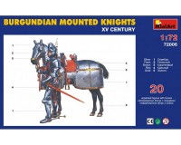 Збірна модель MiniArt фігурок бургундських кінних лицарів, XV століття 1:72 (MA72006)