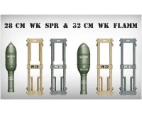 Збірна модель MiniArt Німецькі снаряди 28 см WK Spr та 32 см WK FLAMM 1:35 (MA35316)