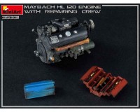 Сборная модель MiniArt Двигатель Maybach HL 120 для Pz.III/IV с 2 ремонтниками 1:35 (MA35331)