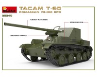 Збірна модель MiniArt Румунська 76-мм САУ Tacam T-60 з інтер'єром 1:35 (MA35240)