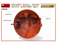 Збірна модель MiniArt радянського шаротанка на лижах і з інтер'єром 1:35 (MA40008)