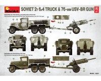 Сборная модель MiniArt Советский двухтонный грузовик с 76-мм УСВ-БР пушкой 1:35 (MA35272)