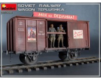 Сборная модель MiniArt Советский железнодорожный вагон-теплушка 1:35 (MA35300)