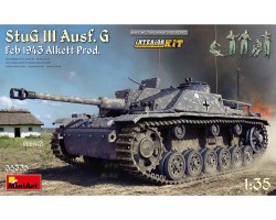 Збірна модель MiniArt Німецька САУ StuG III Ausf.G лютий 1943, з інтер’єром 1:35 (MA35335)