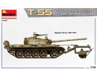 Збірна модель MiniArt Чехословацький танк Т-55 із мінним тралом КМТ-5М 1:35 (MA37092)